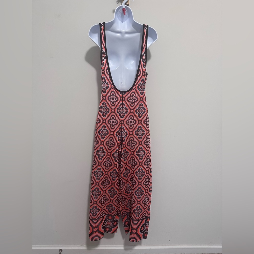 NWT Free People Ready or Not Geometric Patterned Wide Leg Jumpsuit - Picture 6 of 9